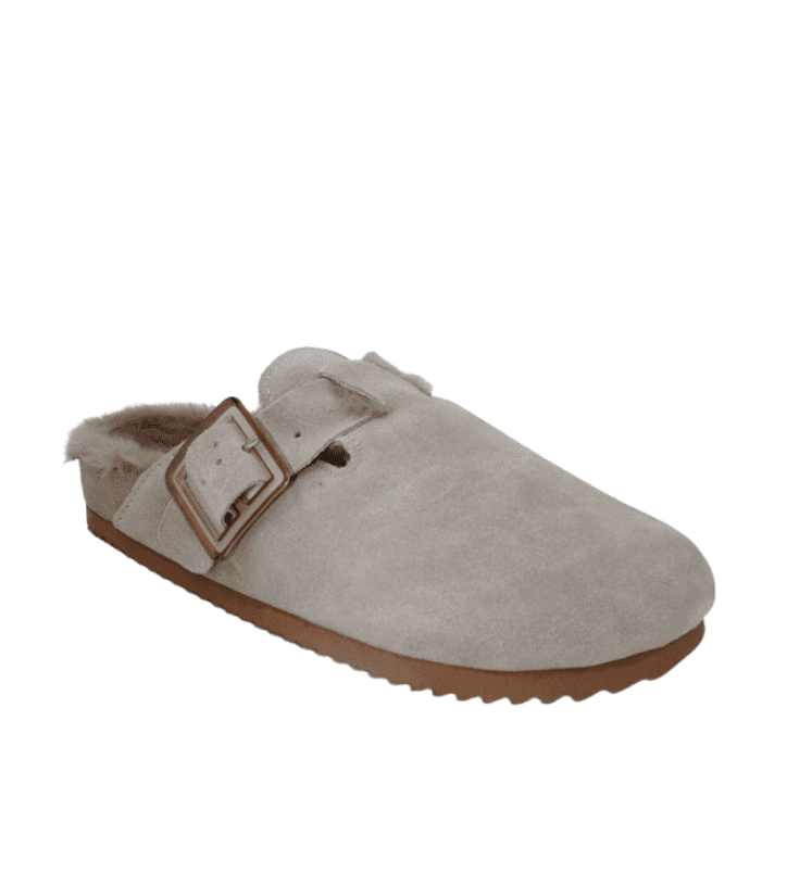 Scarpa sabot con pelo