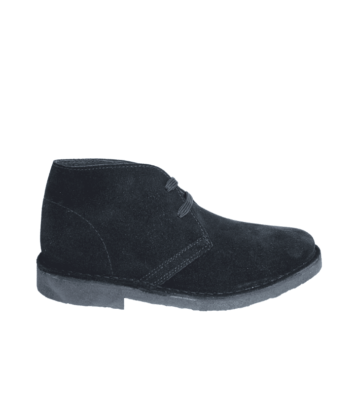 Desert Boot Movida in Camoscio Nero con Suola Nera