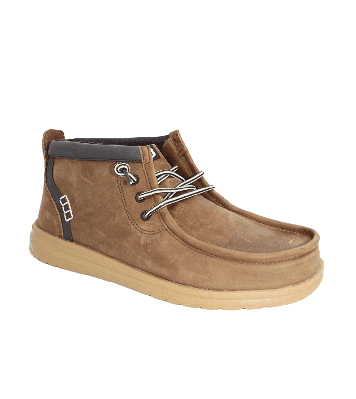 Hey Dude Wally Mid Gripper Leather Cuoio – Uomo