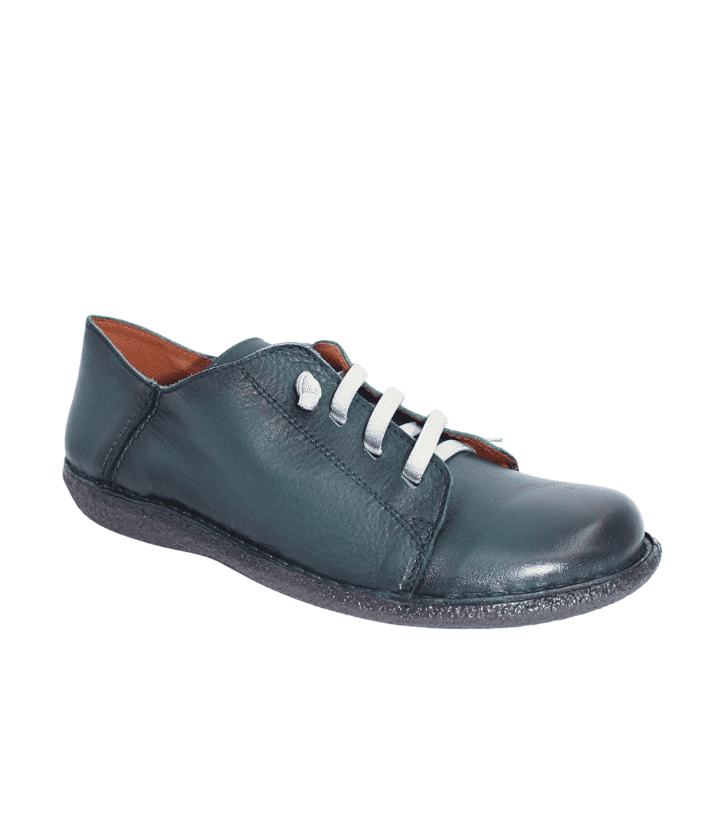 Scarpa allacciata donna verde Mi Gitana Didi in pelle