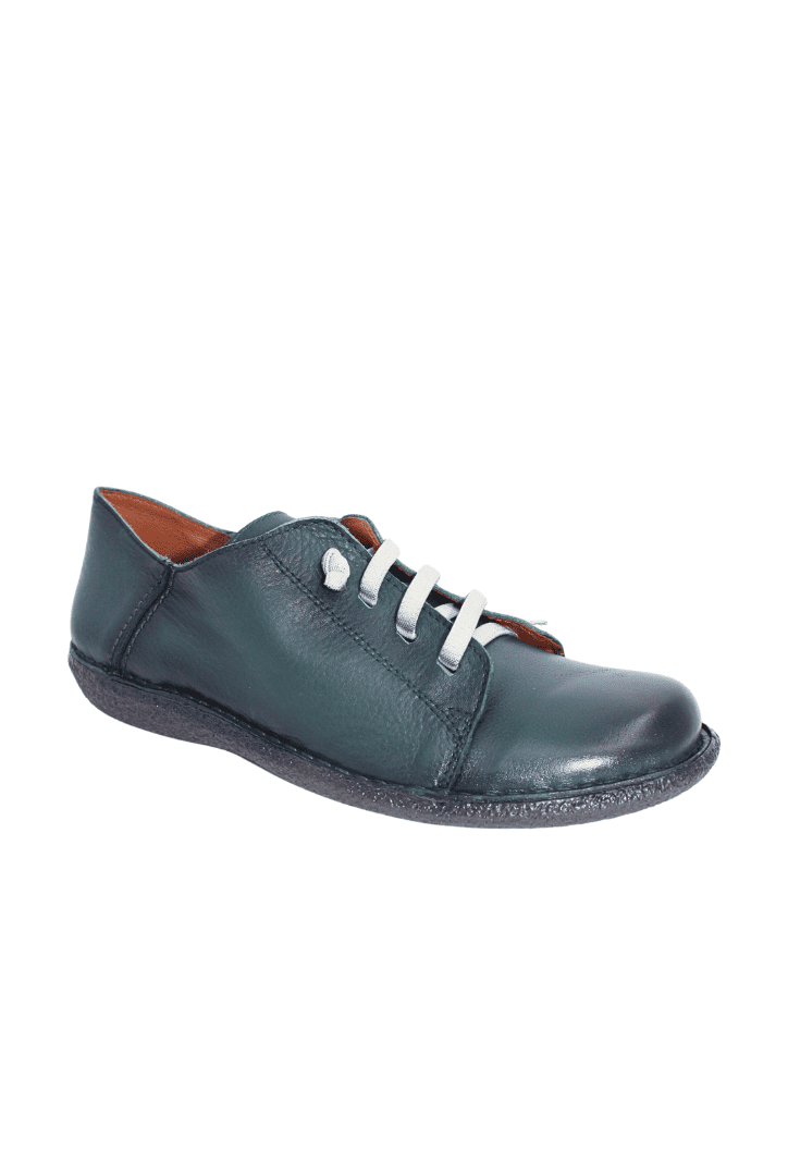 Scarpa allacciata donna verde Mi Gitana Didi in pelle